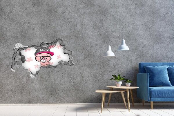 Samolepící nálepka na zeď Zajíček v klobouku nd-b-86589650