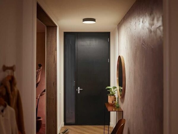 41158/30/P6 Hue WA Enrave S stropní LED svítidlo 1x9,6W 1220lm 2200-6500K IP20 26,1cm černá +ovladač