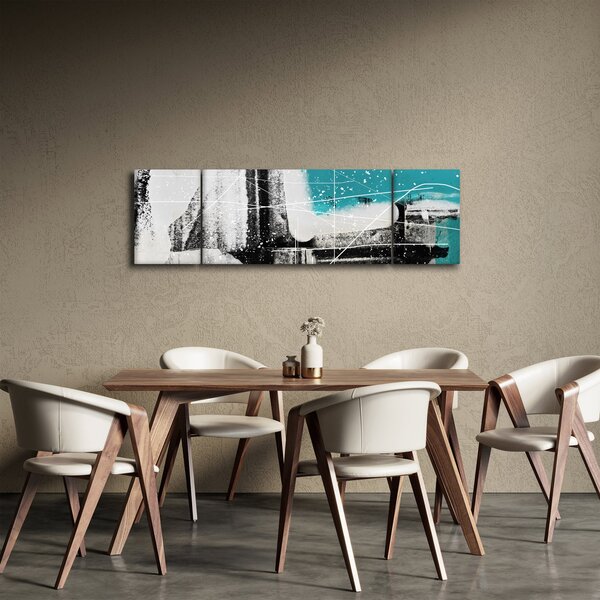Obraz - Tyrkysová abstrakce (170x50 cm)