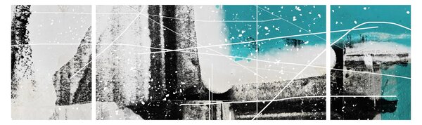 Obraz - Tyrkysová abstrakce (170x50 cm)