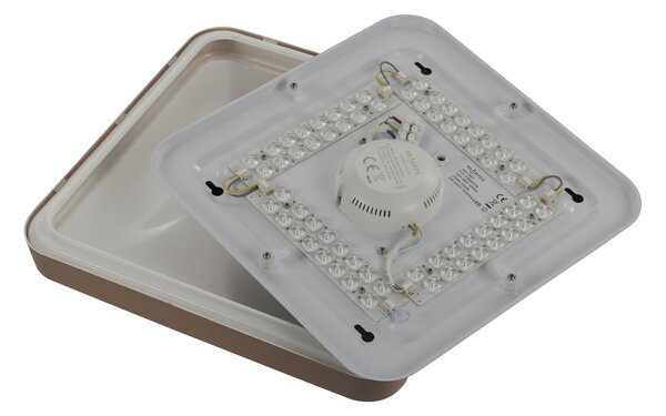 Mantra 7926 Coin Square, zlatohnědé stropní svítidlo s dálkovým ovladačem LED 80W 2700K-5000K, 44x44cm