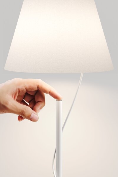 Lodes 18480 1027 Hover, bílá designová stolní lampa s dotykovým ovládáním, 6W LED 2700K, výška 51,5cm