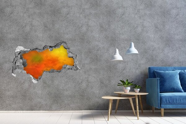 Samolepící díra zeď Abstrakce trojúhelníky nd-b-86895564