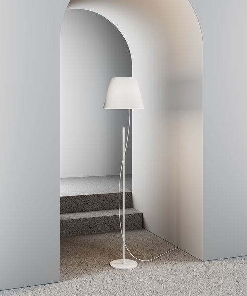 Lodes 18471 1027 Hover, bílá designová stojací lampa s dotykovým ovládáním, 6W LED 2700K, výška 149,2cm