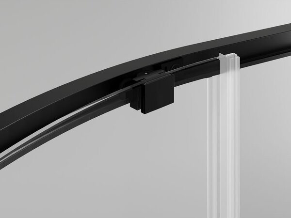 Mexen Exo sprchový kout půlkruhový asymetrický posuvný 100 x 90 cm, transparentní, černá - 8131-100-090-70-00