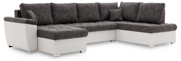 AG Sedací souprava VEGAS 315/190 PRAVÁ tmavě šedá/bílá