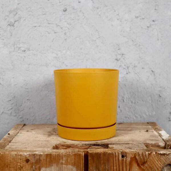 Prosperplast plastový květináč Tubo P mustard Ø 15 cm