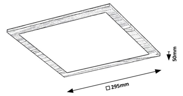 Rabalux 6907 LED stropní svítidlo Almond 1x12W | 1260lm | 4000K - bílá, imitace dřeva