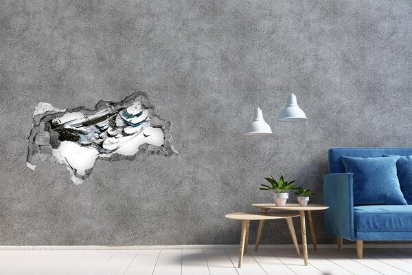 Samolepící díra zeď 3D Baletka nd-b-87232459