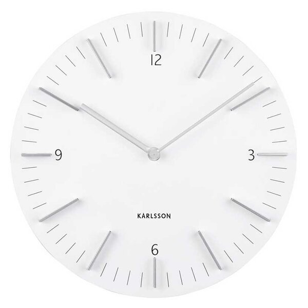 KARLSSON Nástěnné hodiny Detailed bílé 30 x 30 cm