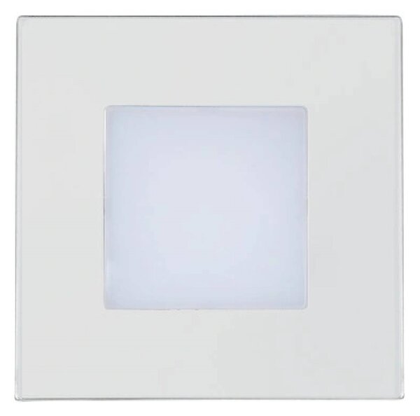 STEP LIGHT schodišťové svítidlo LED 1W 60lm 4000K 8,6cm hranaté IP20, bílé