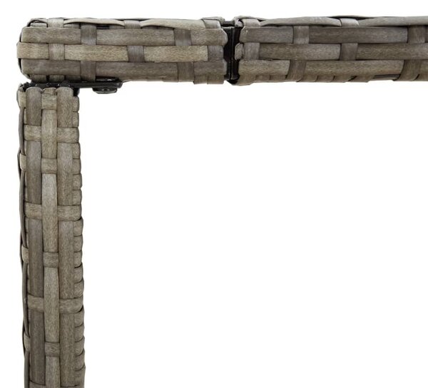 7dílný zahradní barový set s poduškami šedý polyratan 3261474