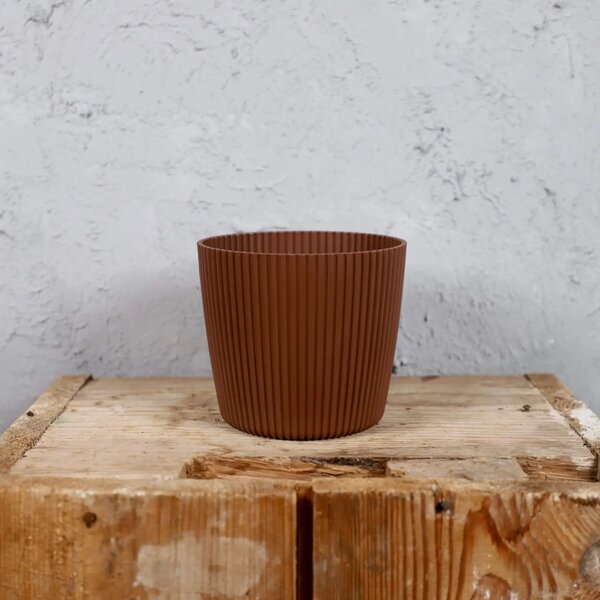 Prosperplast plastový květináč Milly round rustic brick Ø 10 cm
