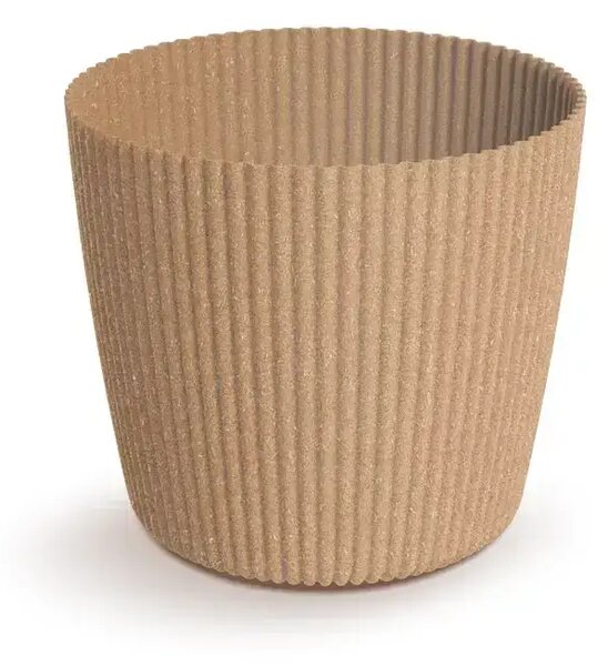 Prosperplast plastový květináč Milly round eco wood Ø 17 cm