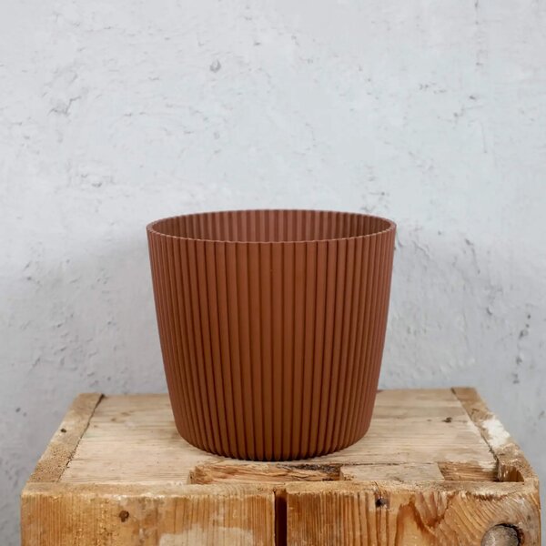 Prosperplast plastový květináč Milly round rustic brick Ø 17 cm
