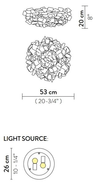 Slamp Clizia Mama Non Mama gold, designové svítidlo, 2x12W E27, prům. 53cm