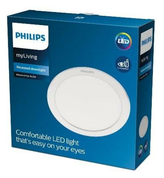 LED Stropní podhledové svítidlo Philips DIAMOND 8719514250161 17W 1500lm 3000K IP20 16,5cm bílé