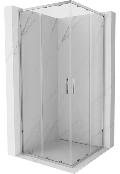 Mexen Exo čtvercový sprchový kout posuvný 70 x 70 cm, transparentní, chrom - 8111-070-070-01-00