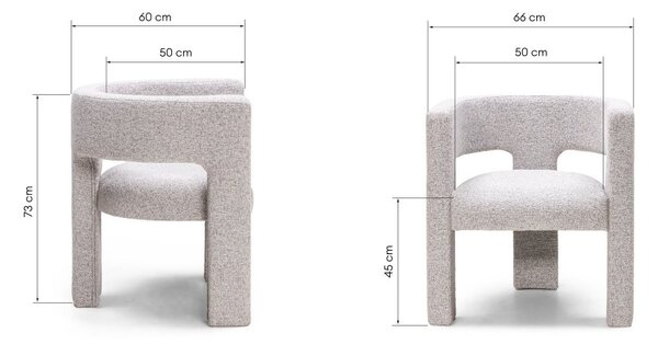 KK Čalouněné křeslo ZORA PUENTE šedobéžové
