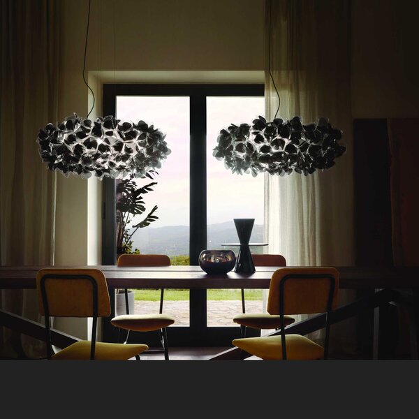 SLAMP CLISL00BNM01B00BLCEU Clizia Mama Non Mama Black Large, designové svítidlo s černým kabelem, 4x12W E27, prům. 78cm