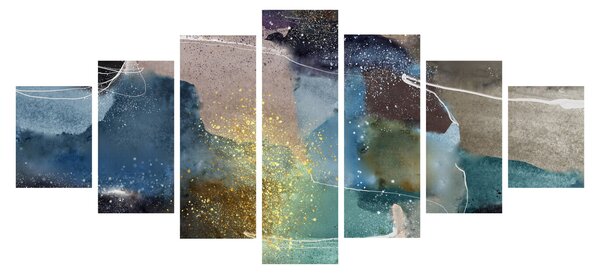Obraz - Akvarelová abstrakce (210x100 cm)