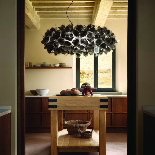 SLAMP CLISXXLBNM01B00BLCEU Clizia Mama Non Mama Black 130, designové svítidlo s černým kabelem, 15x12W E27, prům. 130cm