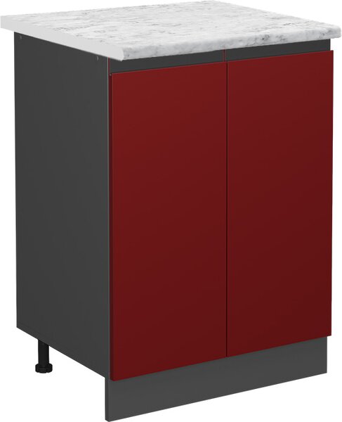Spodní skříňka kuchyňské linky Vicco R-Line Červená 60 cm PD Mramor, Model 46446