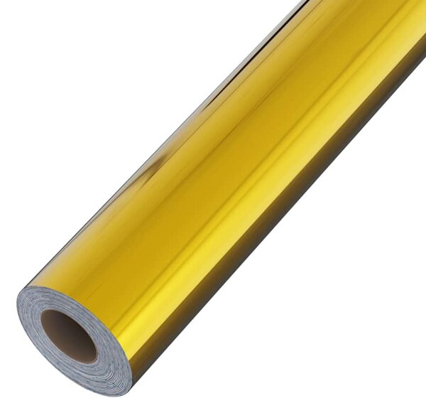 Samolepící tapeta na nábytek zlatá vysoký lesk 500 x 90 cm PVC 326149