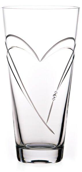 Diamante skleněná váza Hearts s krystaly Swarovski 25 cm
