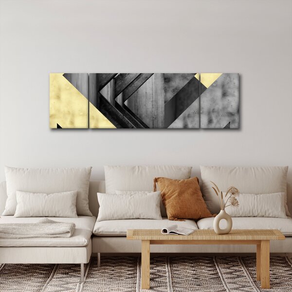 Obraz - Texturované tvary (170x50 cm)