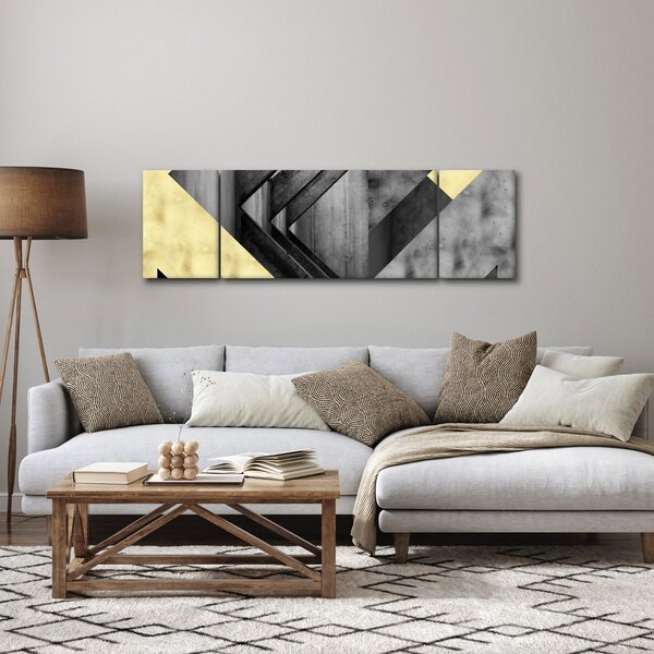 Obraz - Texturované tvary (170x50 cm)