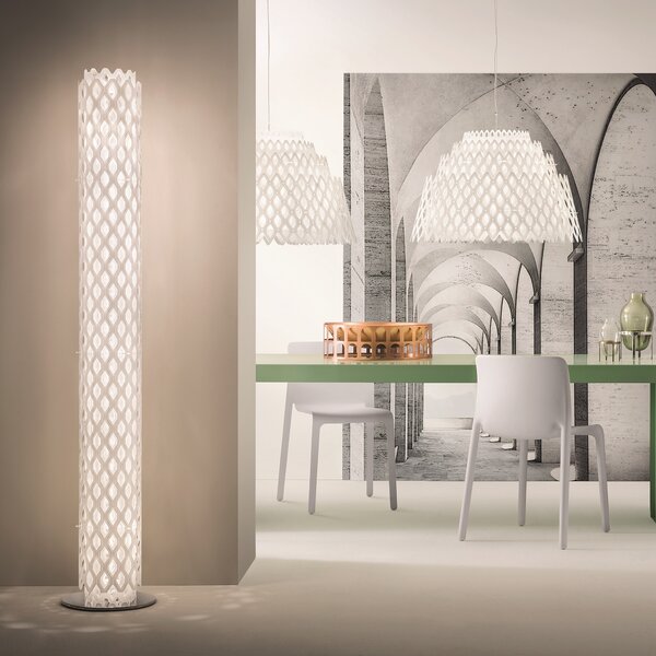 SLAMP CHRSL00WHT01THCE27EU Half Charlotte, bílé designové závěsné svítidlo, 4xE27, průměr 79cm