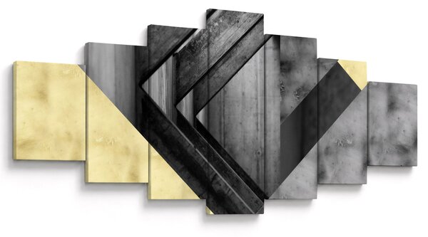 Obraz - Texturované tvary (210x100 cm)