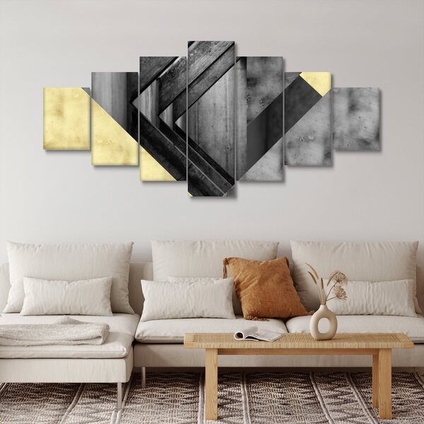 Obraz - Texturované tvary (210x100 cm)