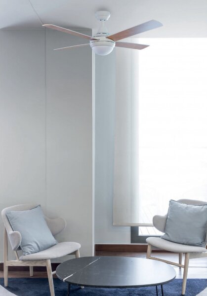 Ventilátor MINI ICARIA s osvětlením BÍLÝ / JAVOR
