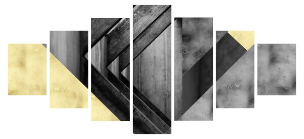 Obraz - Texturované tvary (210x100 cm)