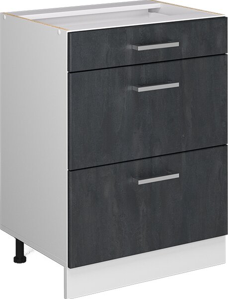 Spodní skříňka kuchyňské linky Vicco R-Line Černý beton 60 cm bez pracovní desky, Model 47572
