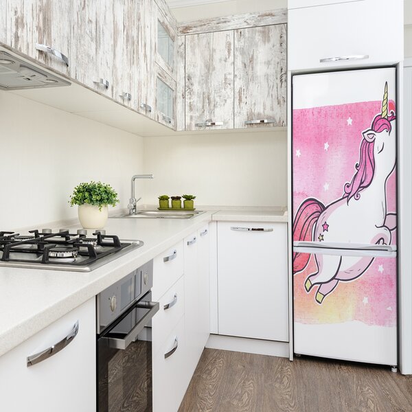 Foto nálepka na ledničku Růžové jednorožec FridgeStick-70x190-f-125196230