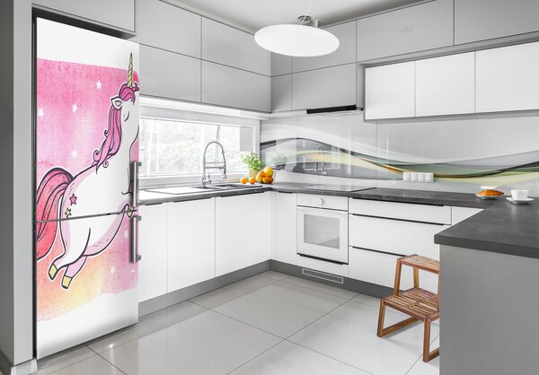 Foto nálepka na ledničku Růžové jednorožec FridgeStick-70x190-f-125196230