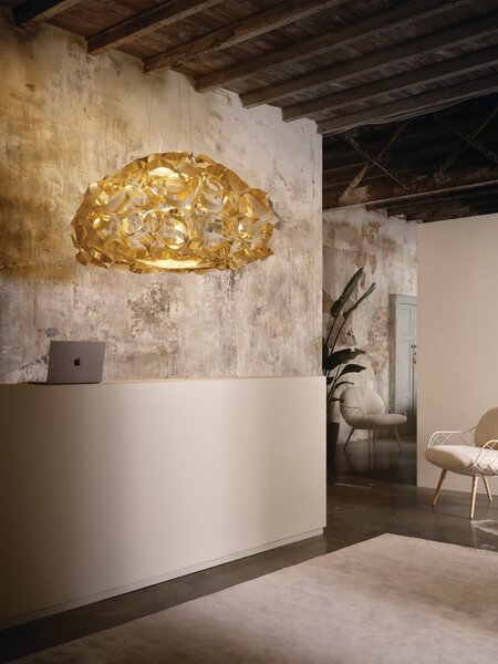 SLAMP QUASXL0GLD01T00000EU Quantica 120, rozměrné designové svítidlo, 8x12W E27, prům. 120cm