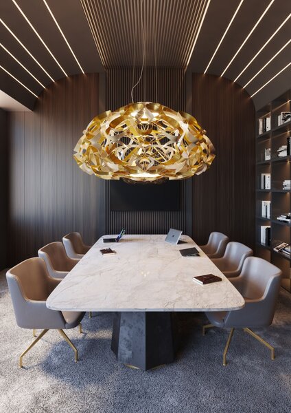 SLAMP QUASXL0GLD01T00000EU Quantica 120, rozměrné designové svítidlo, 8x12W E27, prům. 120cm