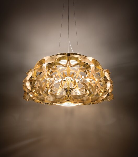 SLAMP QUASXL0GLD01T00000EU Quantica 120, rozměrné designové svítidlo, 8x12W E27, prům. 120cm