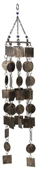 Bronzovo-černá kovová závěsná zvonkohra Chimes - 68cm