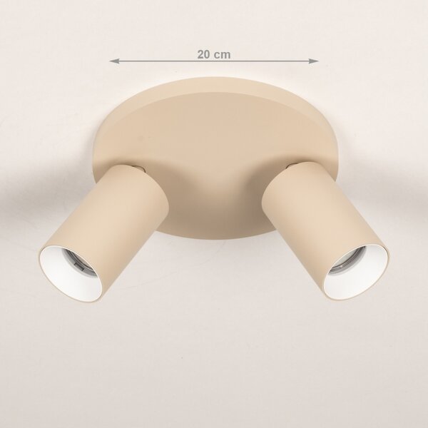 Stropní bodové svítidlo Average Spot Taupe 2 Round (LMD)