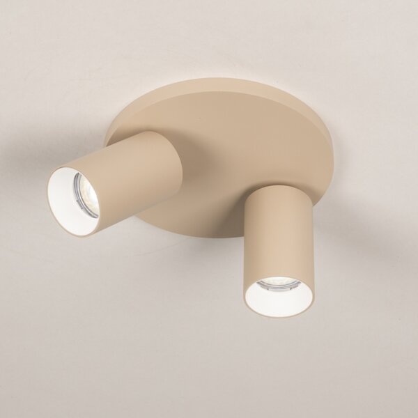 Stropní bodové svítidlo Average Spot Taupe 2 Round (LMD)