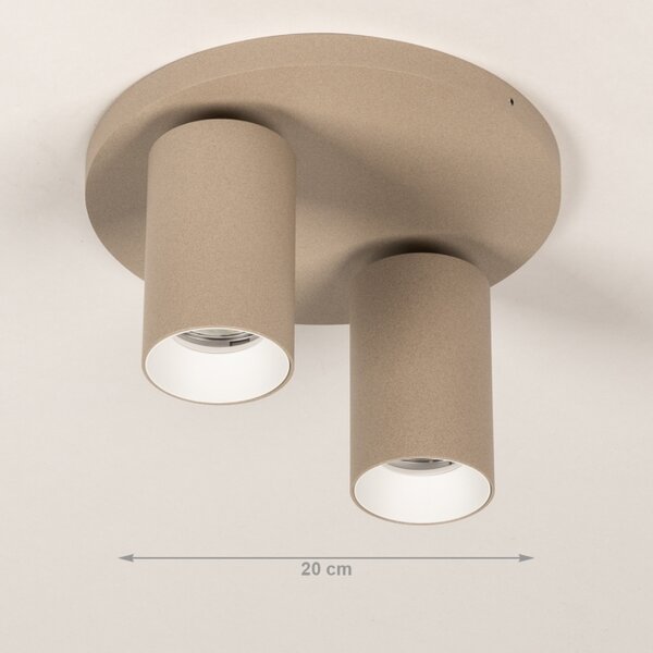 Stropní bodové svítidlo Average Spot Dark Taupe 2 Round (LMD)
