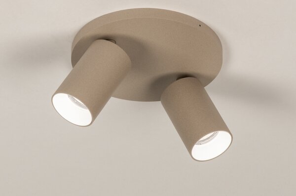 Stropní bodové svítidlo Average Spot Dark Taupe 2 Round (LMD)