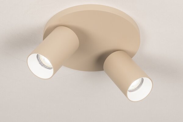 Stropní bodové svítidlo Average Spot Taupe 2 Round (LMD)