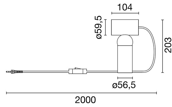 Flos F0995035 Bilboquet, červená stolní lampička, 1xGU10 LED, výška 20,3cm