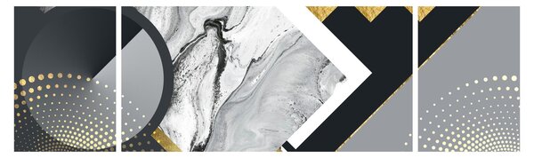 Obraz - Texturoavná koláž (170x50 cm)